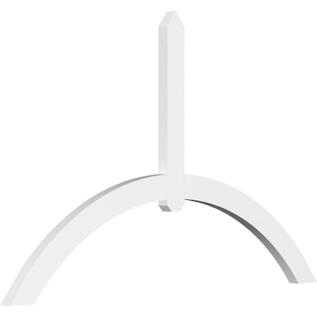 Ekena Millwork Archdale Architectural Grade PVC Gable Bracket, 72"W x 45"H x 2"D x 4"F, 15/12 Pitch GBP072X45X0204ARC00